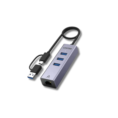 Unitek Y-3088B uHUB Q4+ 4-in-1 Ethernet Hub
