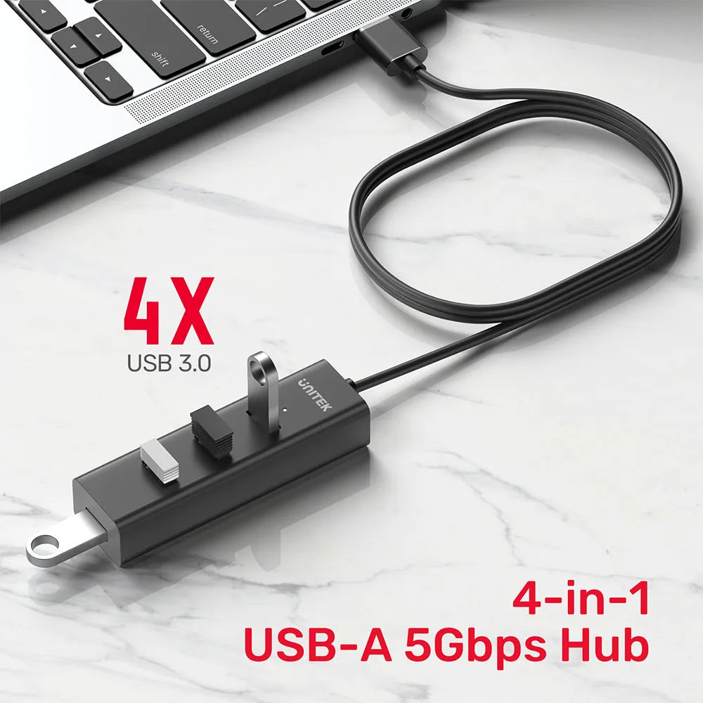 Unitek Y-3089V01 4-in-1 USB-A 5Gbps Hub - متجر TT Tab للتقنيات الحديثة