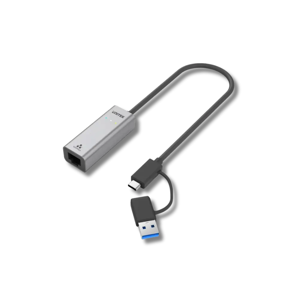 Unitek Y-3465A USB-C/A to Gigabit Ethernet Adapter - متجر TT Tab للتقنيات الحديثة