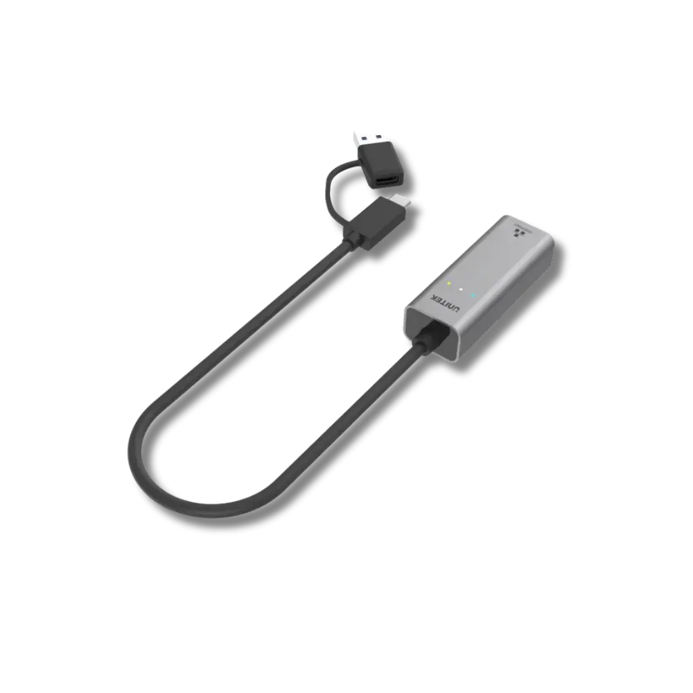 Unitek Y-3465A USB-C/A to Gigabit Ethernet Adapter - متجر TT Tab للتقنيات الحديثة