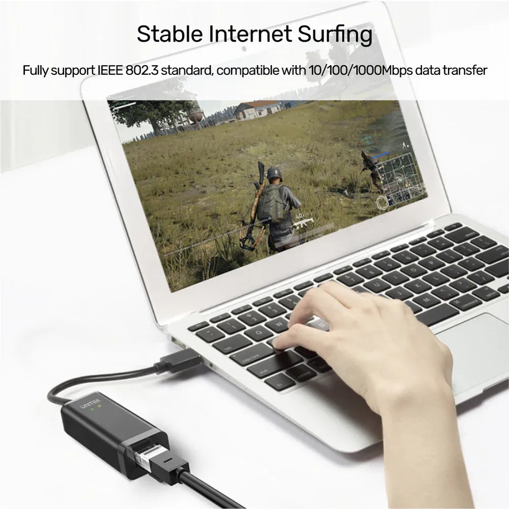 Unitek Y-3470 USB 3.0 to Gigabit Ethernet Adapter - متجر TT Tab للتقنيات الحديثة