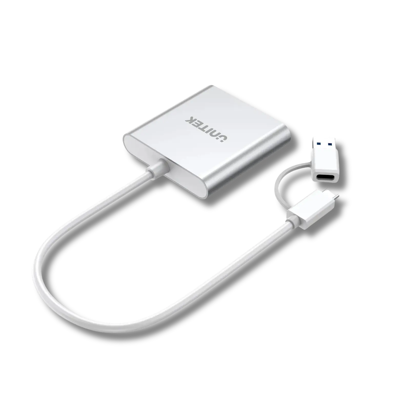 Unitek Y-9313D 3-Ports Card Reader With USB-C/A Adapter - للتقنيات الحديثة TT TAB متجر