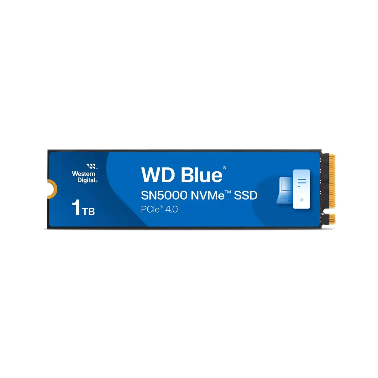 Western Digital WD Blue SN5000 NVMe SSD on a white background
