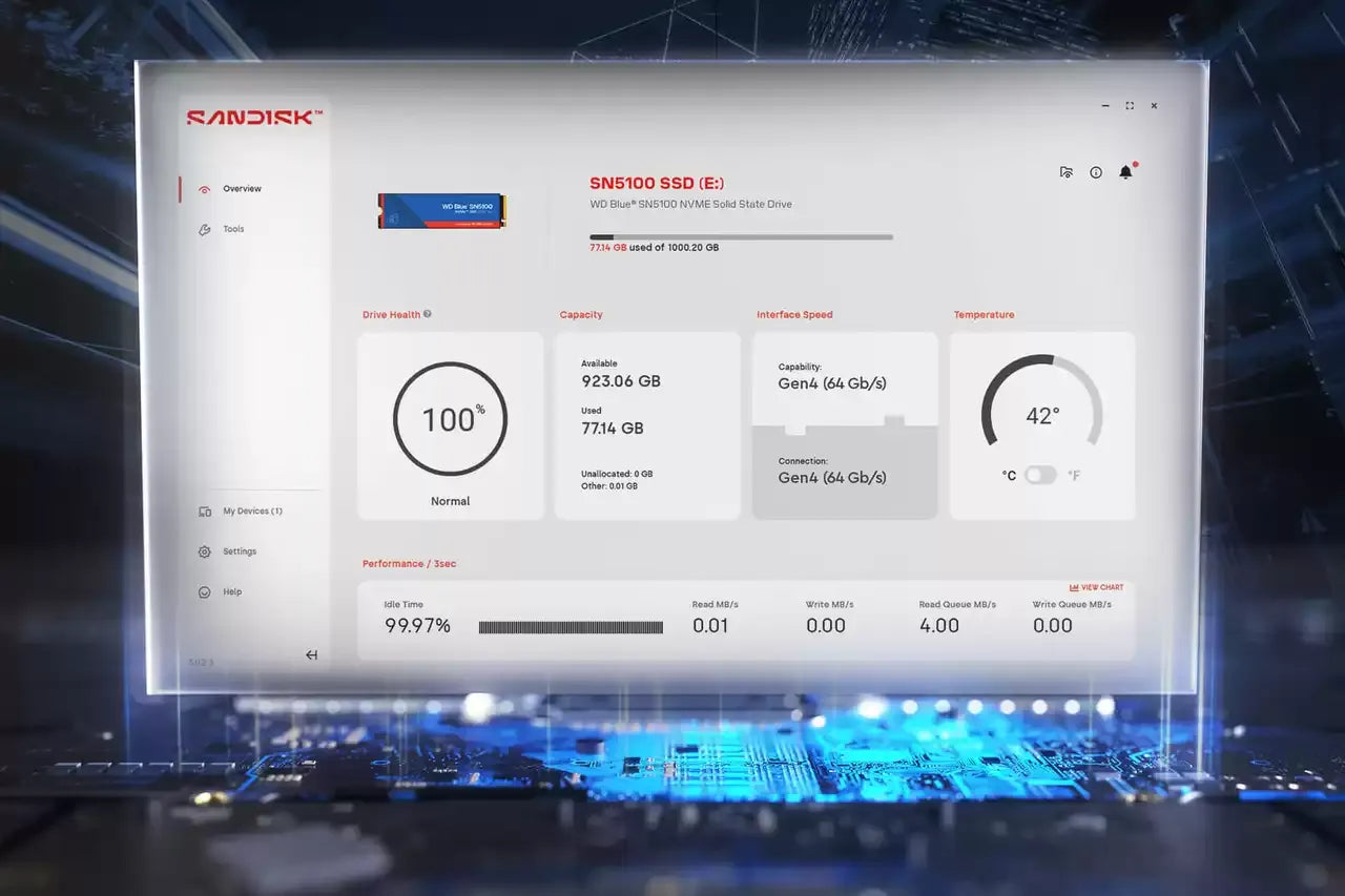 WD Blue SN5100 SSD NVMe Gen4 - متجر TT Tab للتقنيات الحديثة