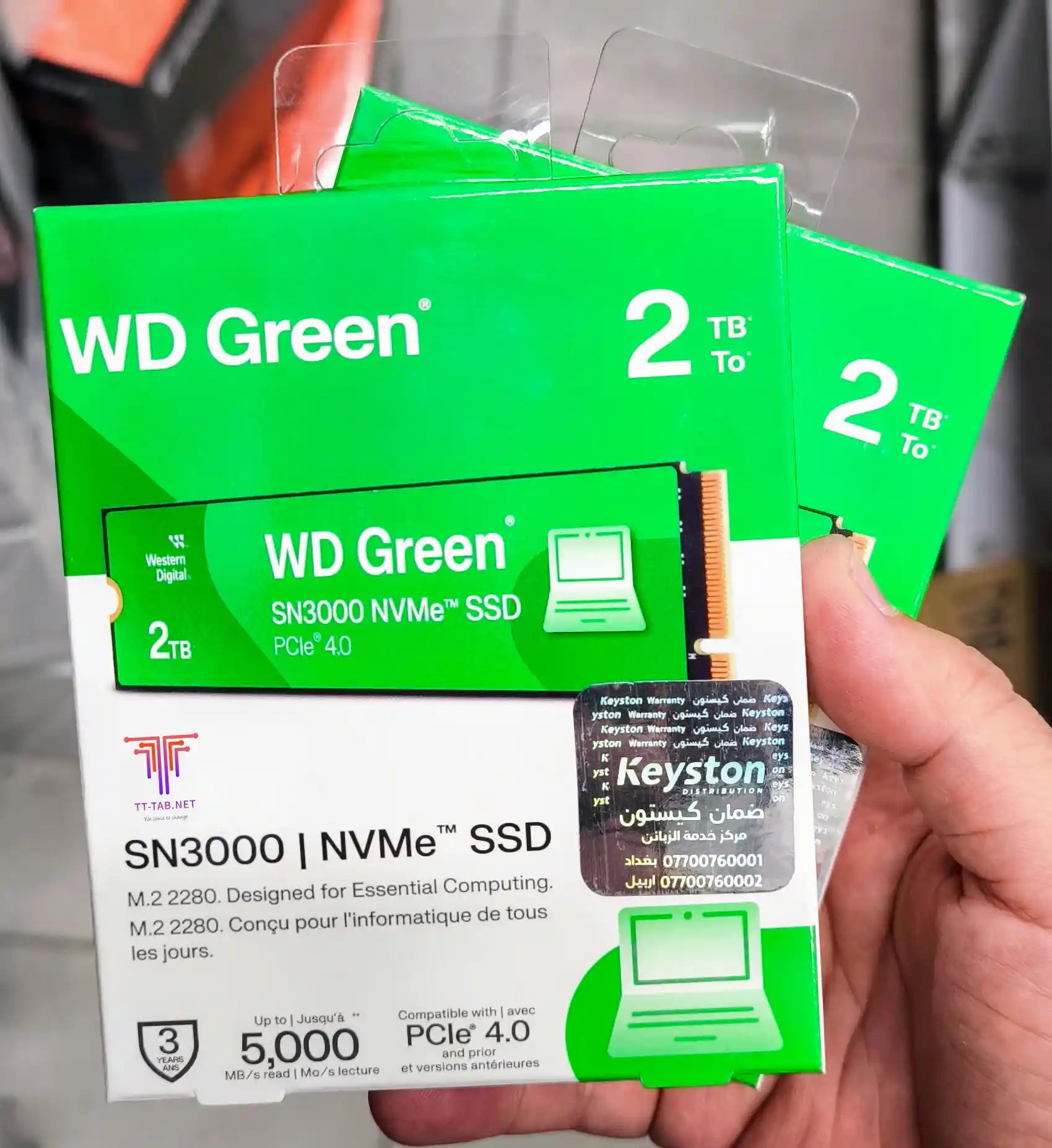 WD Green SN3000 SSD NVMe Gen4 - للتقنيات الحديثة TT TAB متجر