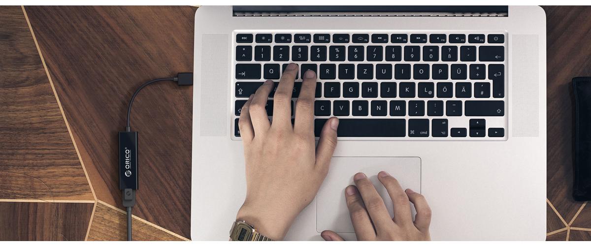 Orico UTJ-U3 USB Type-A to Ethernet Adapter 1Gb - للتقنيات الحديثة TT TAB متجر