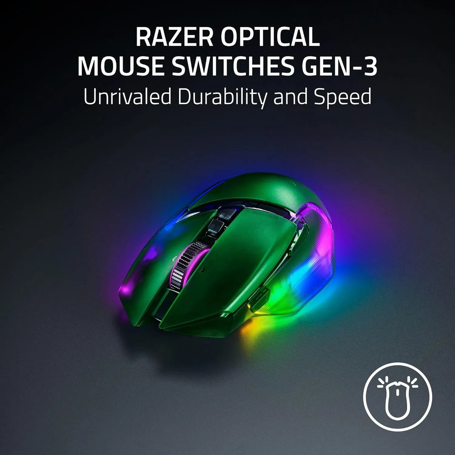 Razer Basilisk V3 Pro 35K Wireless Gaming Mouse with 11 Programmable Buttons and Tri-Mode Connection - متجر TT Tab للتقنيات الحديثة