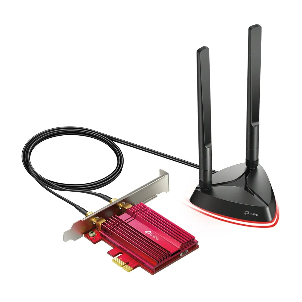 TP-Link Archer TX3000E Wi-Fi6 + Bluetooth 5.2 PCIe Adapter + Magnetized Antenna Base with 1m RF Cable