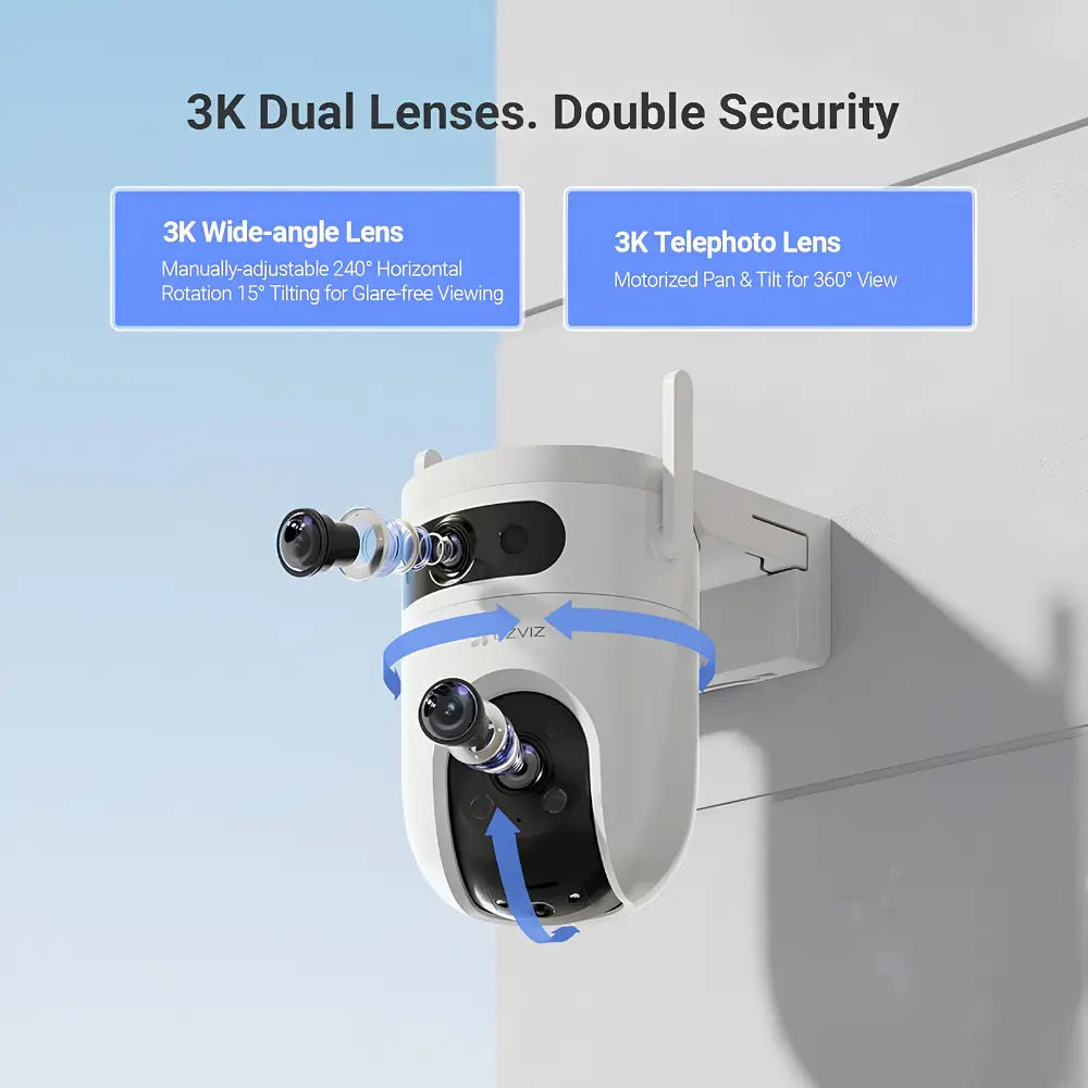 EZVIZ H9c Dual 3K + 3K Outdoor Dual-Lens Pan/Tilt Wi-Fi Camera - متجر TT Tab للتقنيات الحديثة