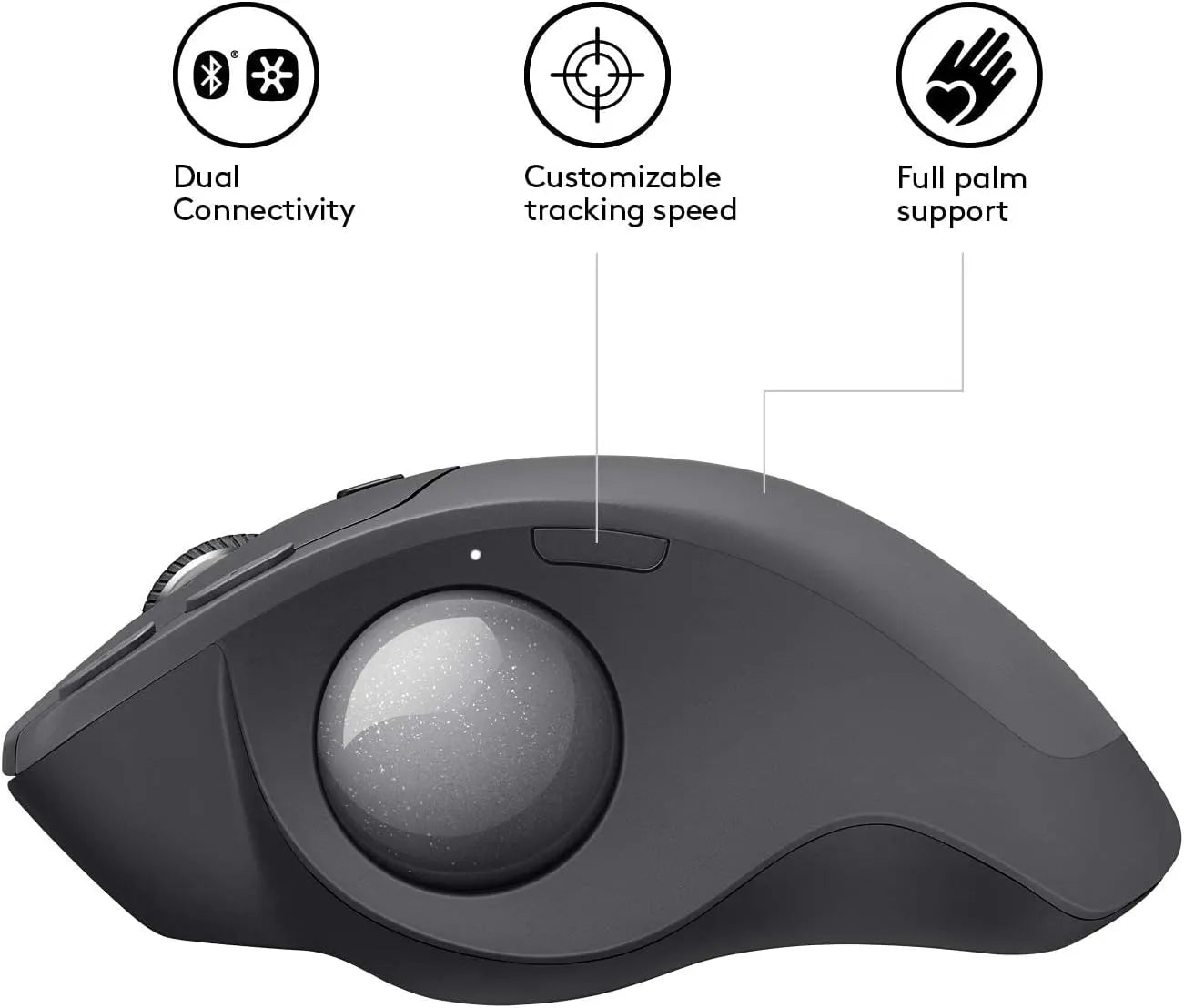 Logitech MX ERGO Wireless Mouse rechargeable with Trackball