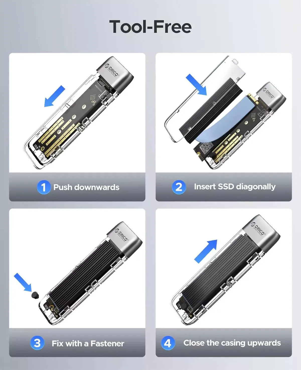 Orico TXM2M-C3 M.2 Enclosure support NVMe + NGFF