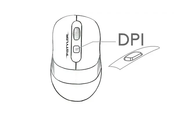 A4Tech FG10 Wireless Mouse Blue - متجر TT Tab للتقنيات الحديثة