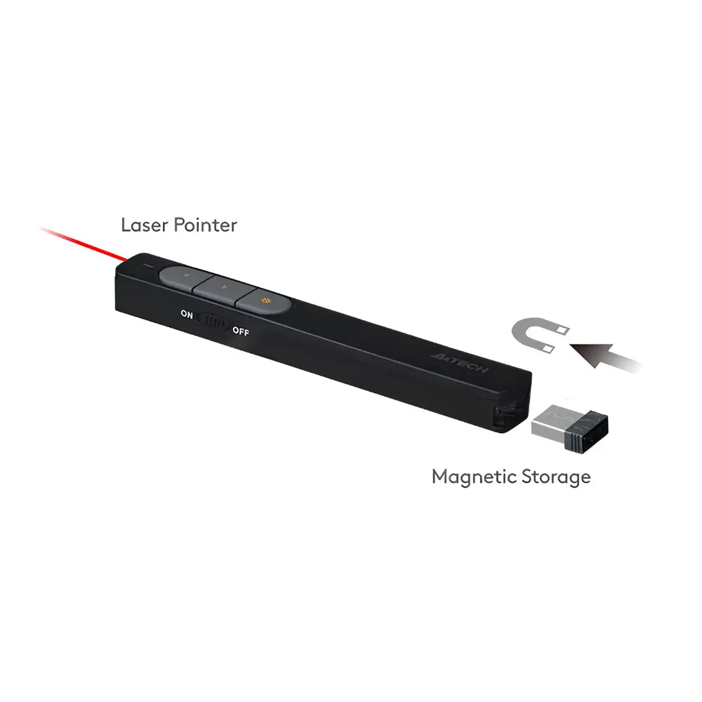 A4Tech LP15 2.4GHz Wireless Laser Presenter - متجر TT Tab للتقنيات الحديثة