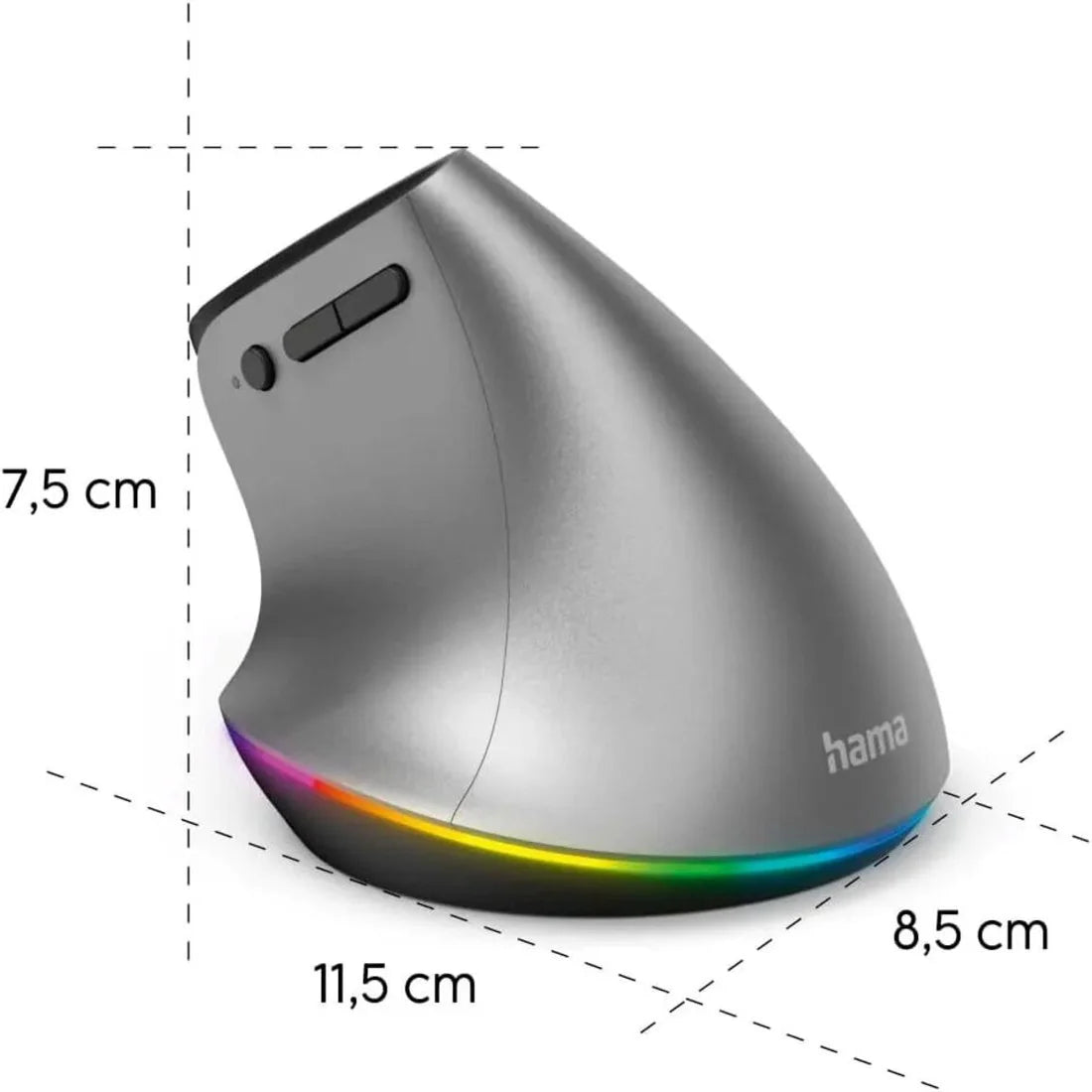 Hama EMW-700 Ergonomic Mouse Wireless + Bluetooth Rechargeable