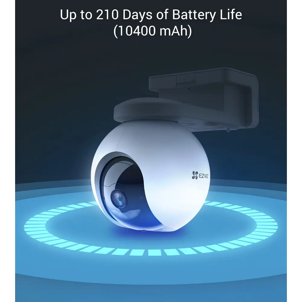 EZVIZ CB8 2K 3MP Battery-Powered Outdoor Pan/Tilt Wi-Fi Security Camera - متجر TT Tab للتقنيات الحديثة