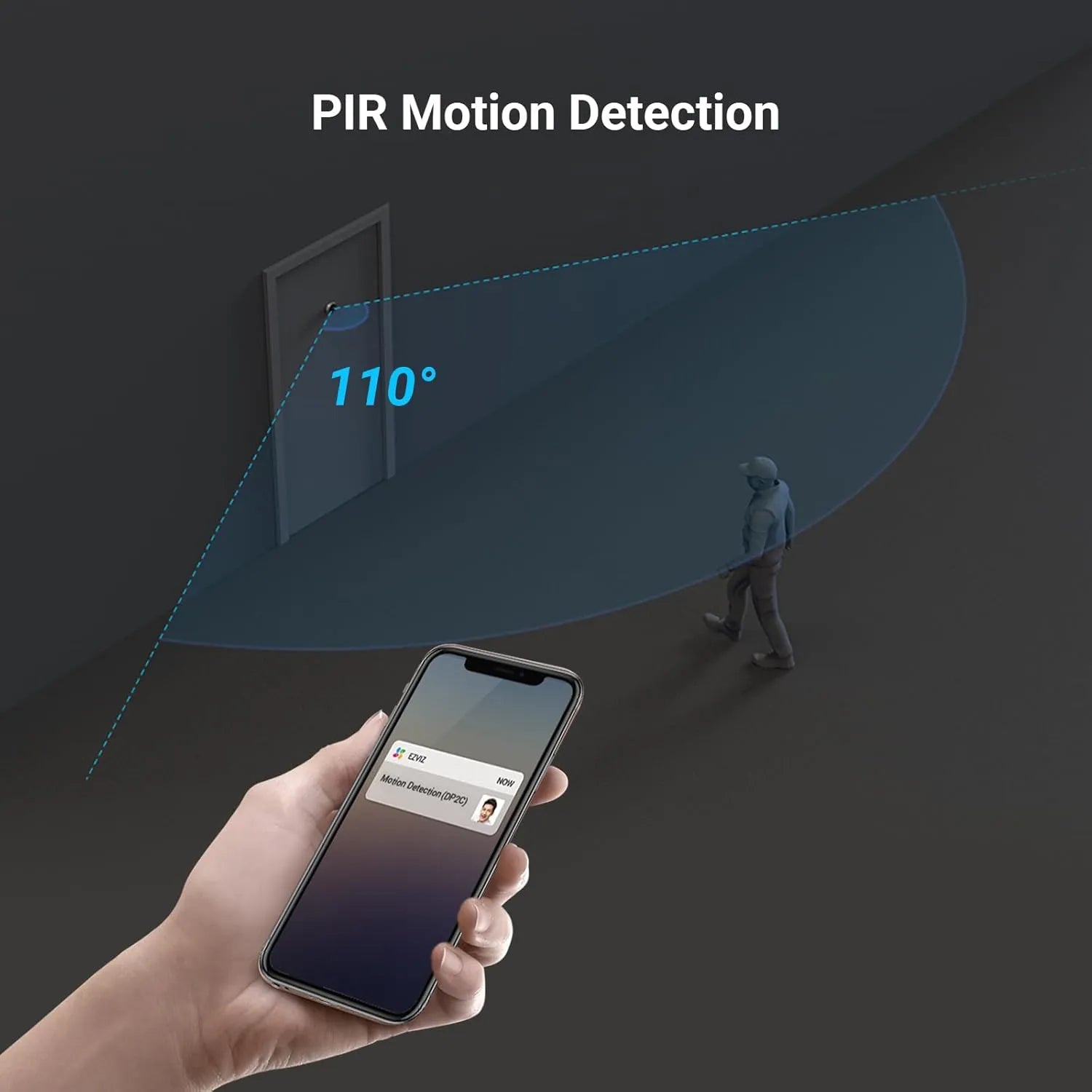 EZVIZ DP2 2K 3MP Wire-Free Smart Peephole Doorbell with 4.3-Inch Color Touch Screen - متجر TT Tab للتقنيات الحديثة