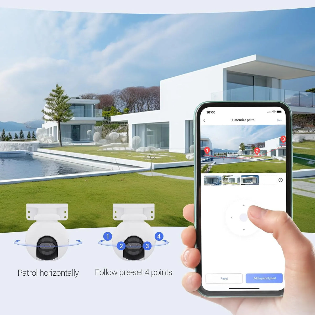 EZVIZ H80x Dual 4K 8MP Dual-Lens Outdoor Pan/Tilt Wi-Fi Security Camera with Full Color Night Vision - متجر TT Tab للتقنيات الحديثة