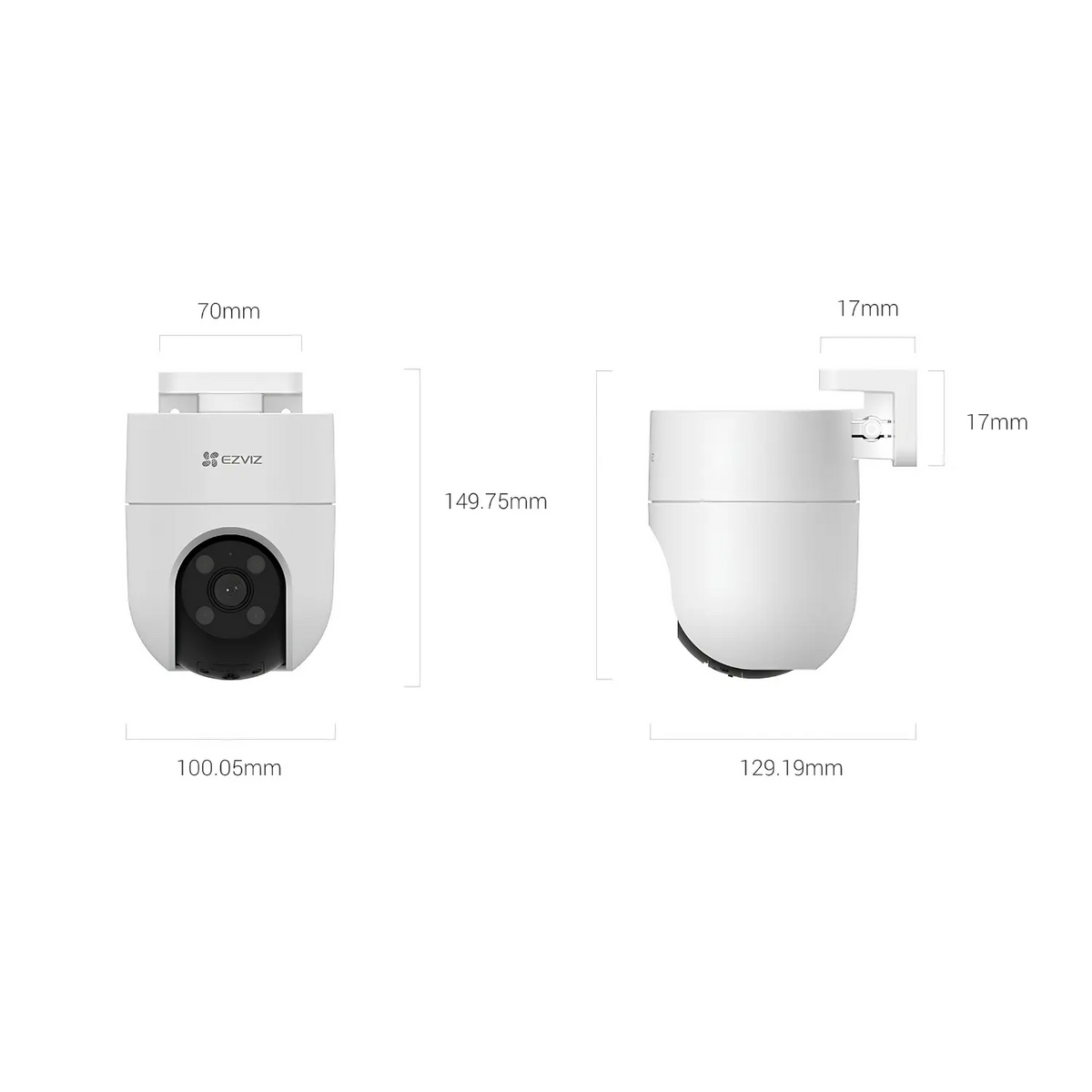 EZVIZ H8c 2K⁺ 4MP Outdoor Pan/Tilt Wi-Fi Security Camera with Color Night Vision - متجر TT Tab للتقنيات الحديثة
