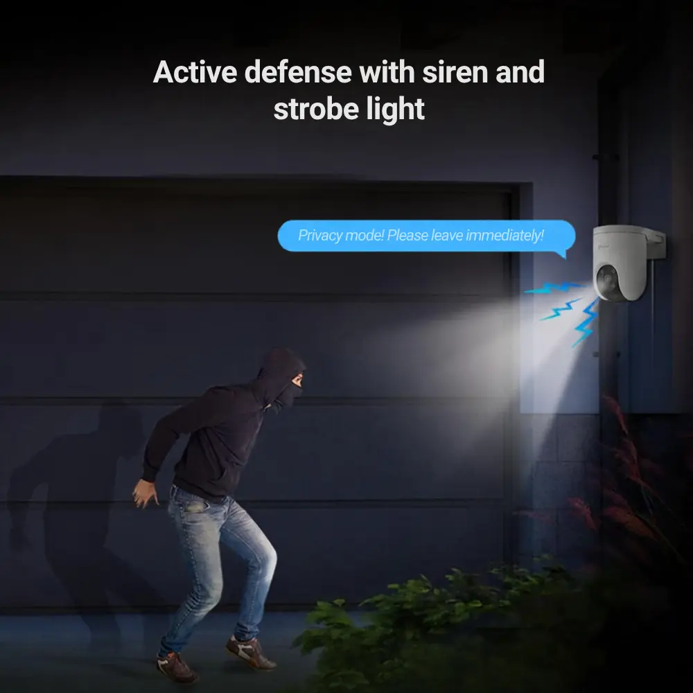 EZVIZ H8c PoE 2K 3MP Outdoor Pan/Tilt Security Camera with Color Night Vision - متجر TT Tab للتقنيات الحديثة