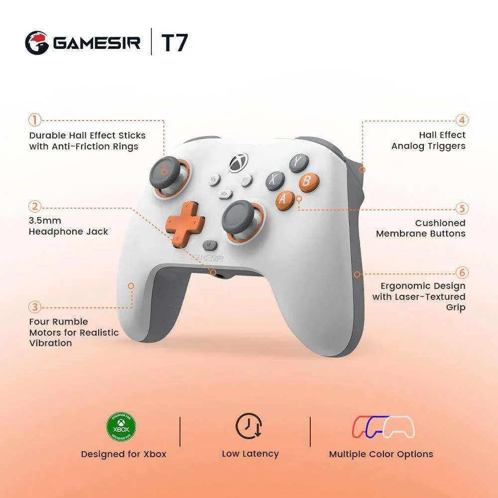 GameSir T7 XBOX & PC Wired Gaming Controller with Hall Effect Sticks & Triggers - متجر TT Tab للتقنيات الحديثة