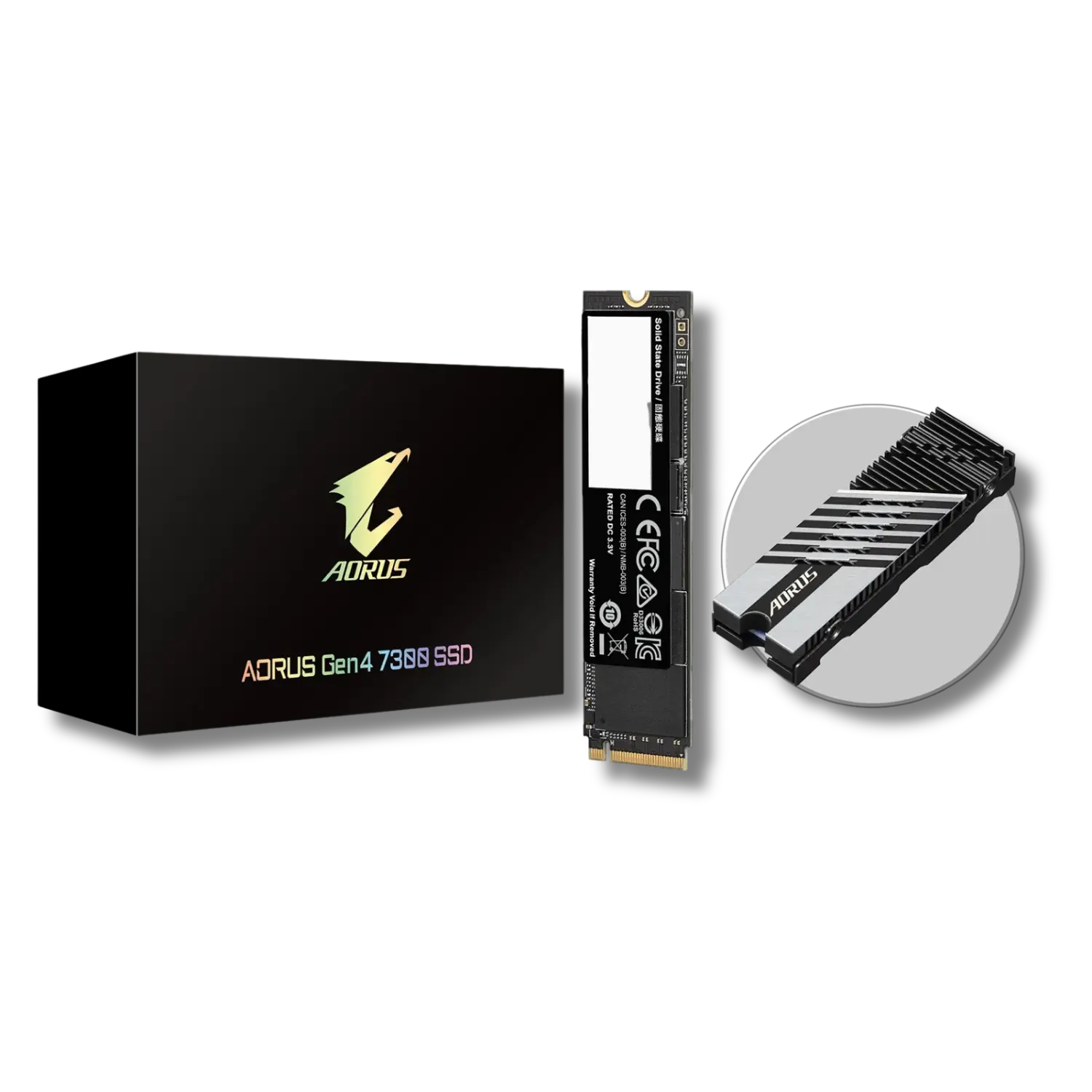 Gigabyte Aorus Gen4 7300 SSD NVMe Gen4 with DRAM and Heatsink Support PS5 - متجر TT Tab للتقنيات الحديثة