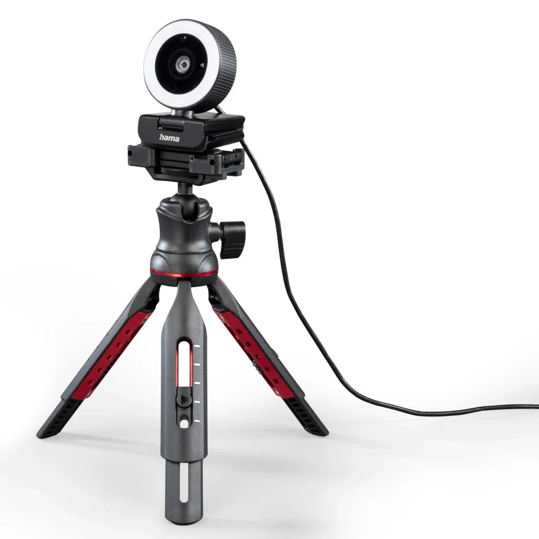 Hama C-850 Pro QHD 2K Webcam with Built-in Ring Light & Remote Control - متجر TT Tab للتقنيات الحديثة