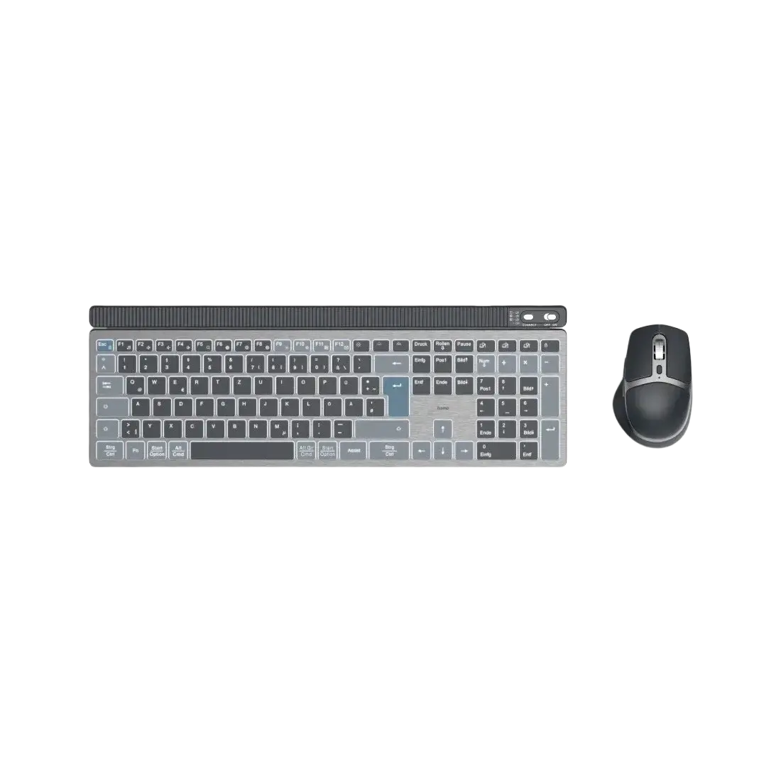 Hama WKM-750 Wireless Keyboard/ Mouse Set Multi-Device Pairing with Backlit - متجر TT Tab للتقنيات الحديثة