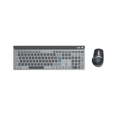 Hama WKM-750 Wireless Keyboard/ Mouse Set Multi-Device Pairing with Backlit