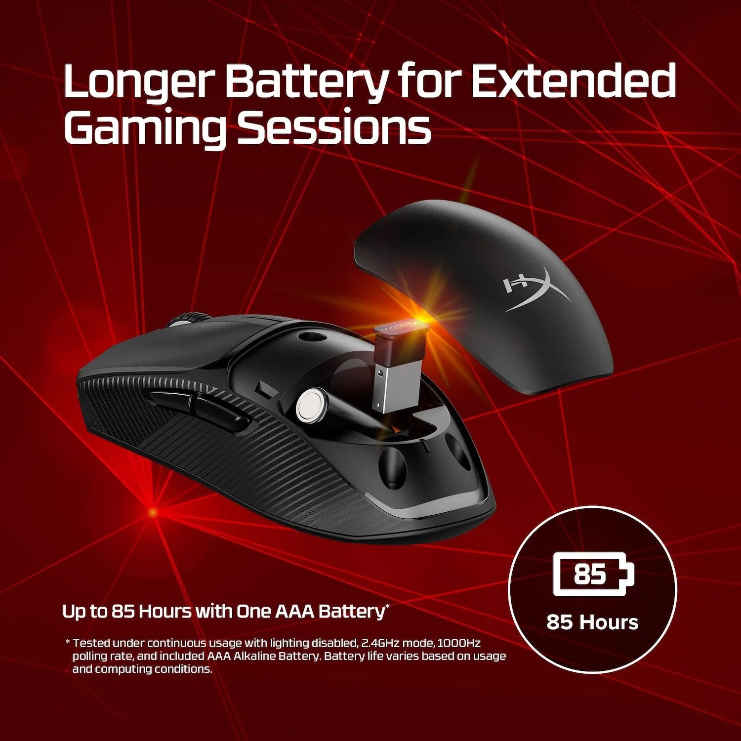 HyperX Pulsefire Fuse Wireless & Bluetooth Gaming Mouse with 12,000 DPI and Lightweight - متجر TT Tab للتقنيات الحديثة