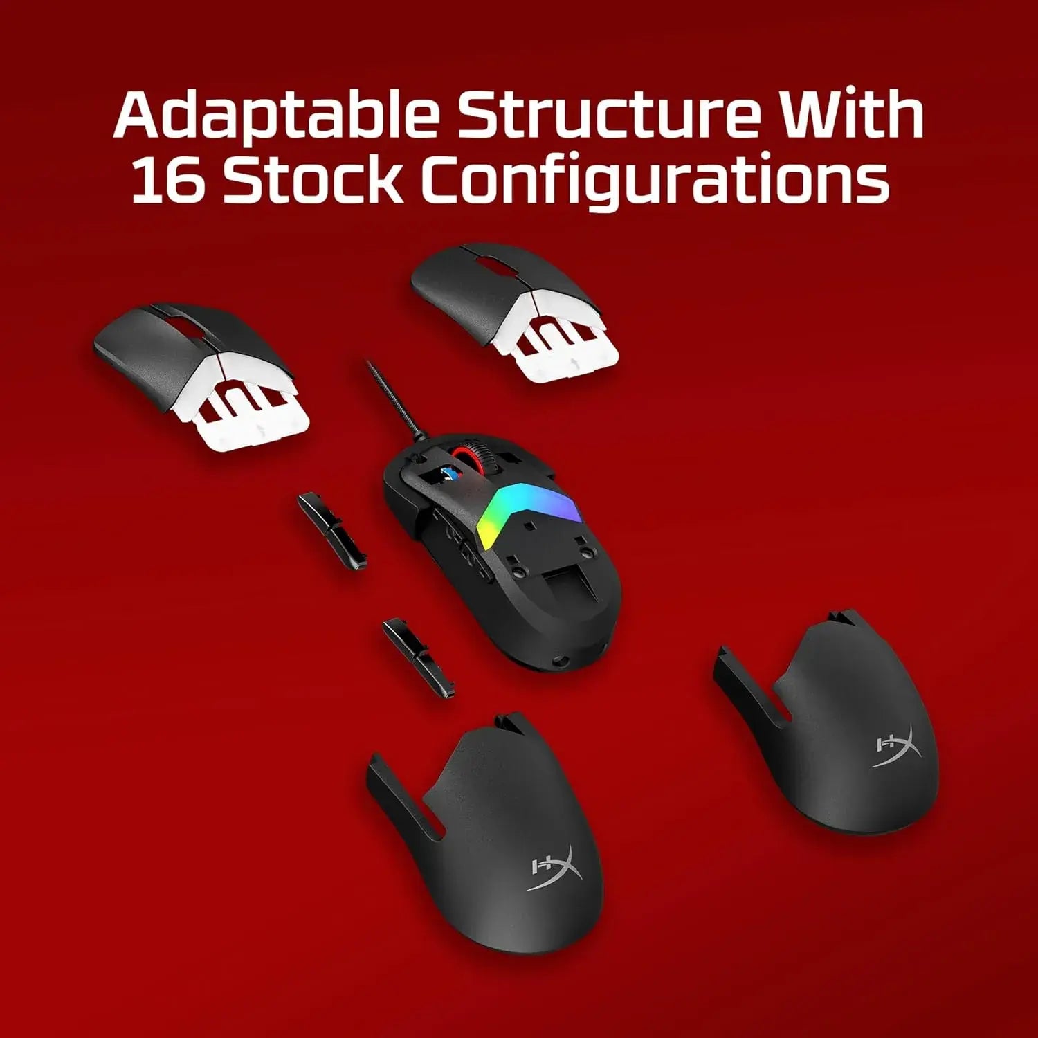 HyperX Pulsefire Saga Modular Wired Gaming Mouse with 26K Sensor - متجر TT Tab للتقنيات الحديثة