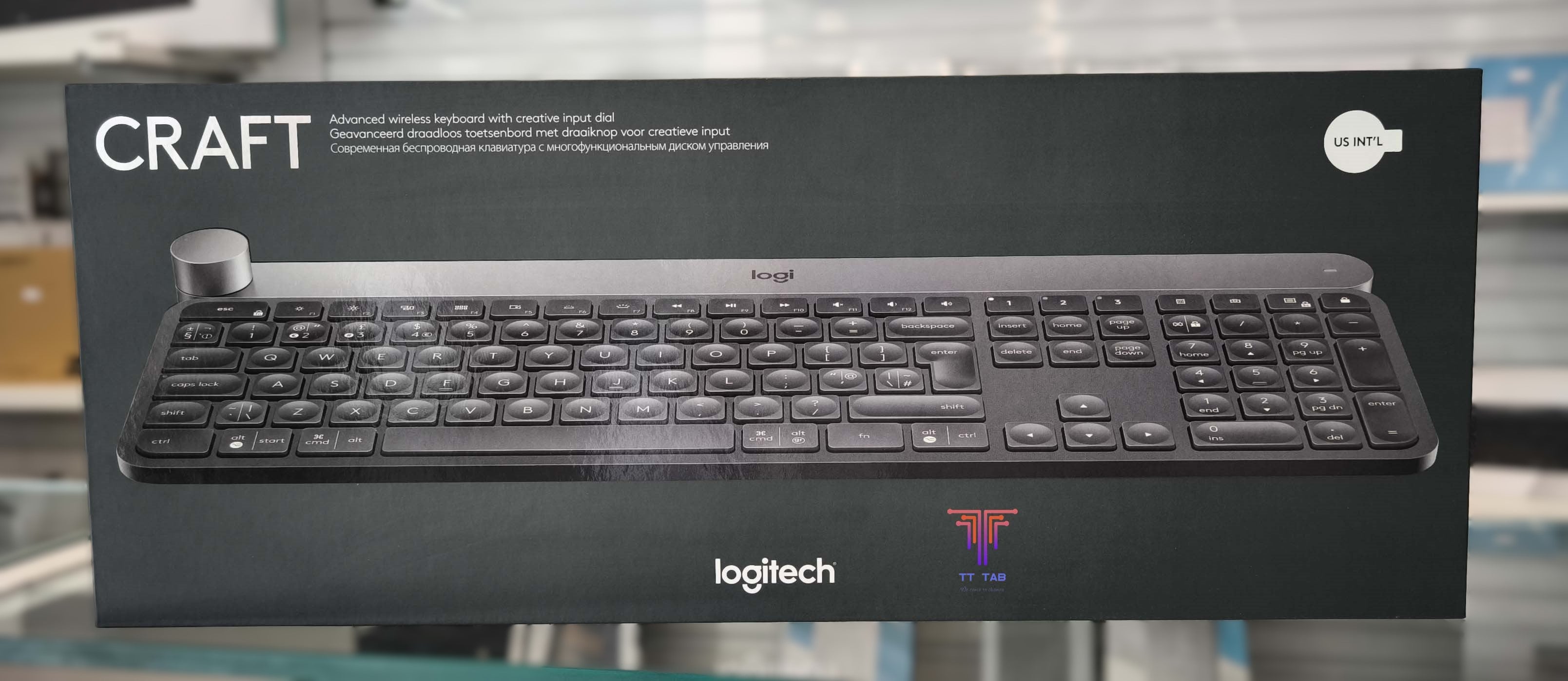 Logitech Craft Wireless and Bluetooth Keyboard with Creative Input Dial and Rechargeable