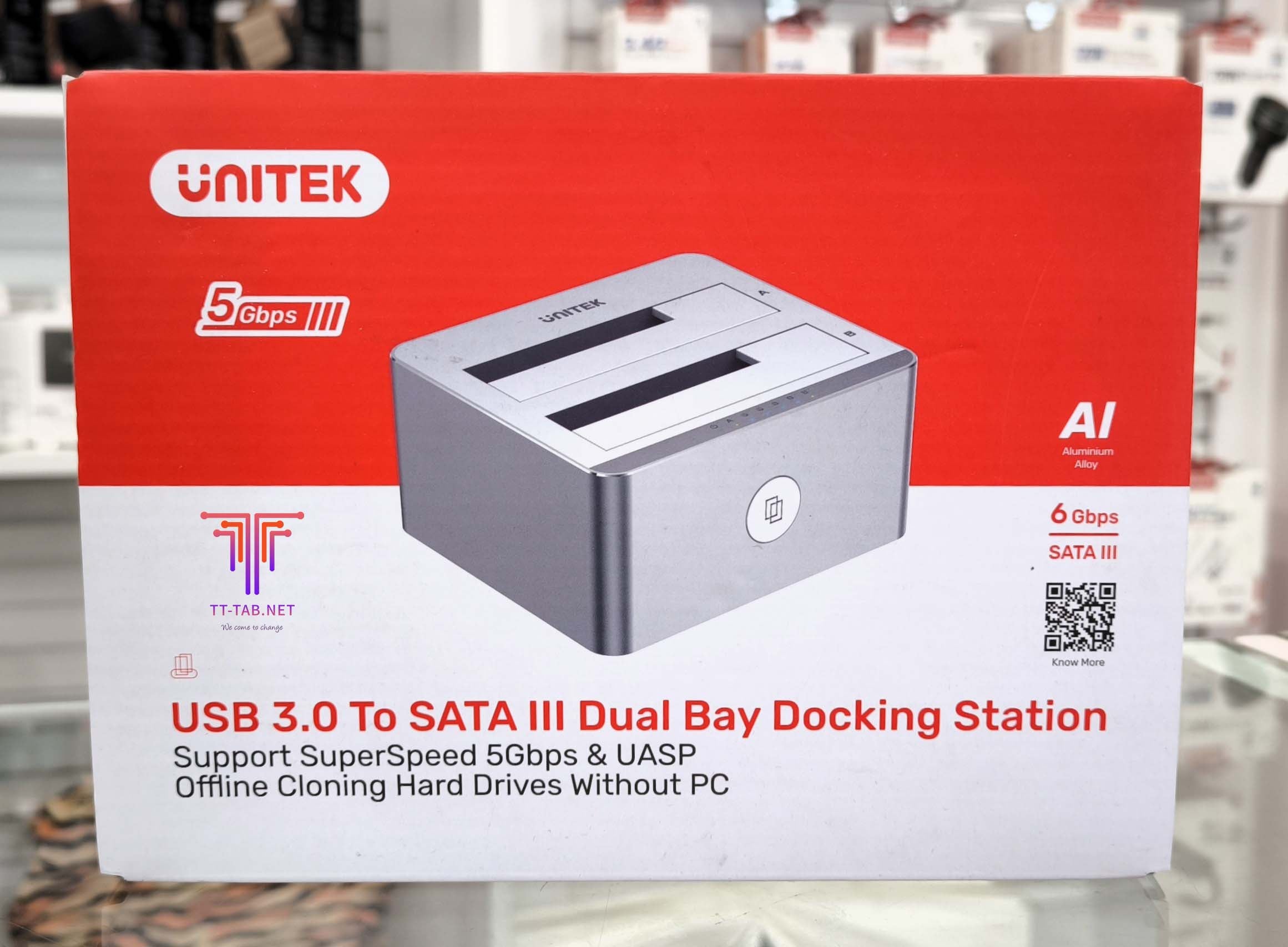 Unitek Dual-Bay SATA 2.5/ 3.5 Docking Station Support Clone