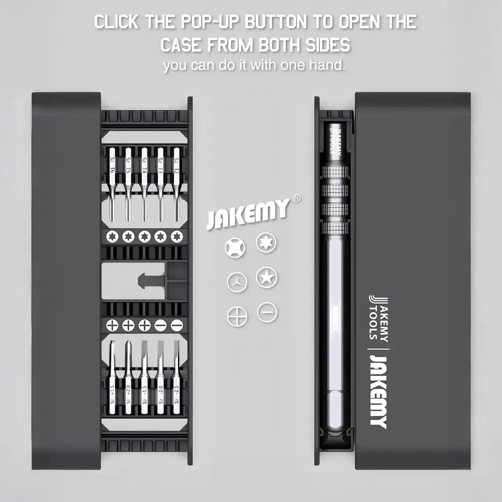 Jakemy JM-8170 21-in-1 Magnetic Precision Screwdriver Set with Metal Storage Case - متجر TT Tab للتقنيات الحديثة