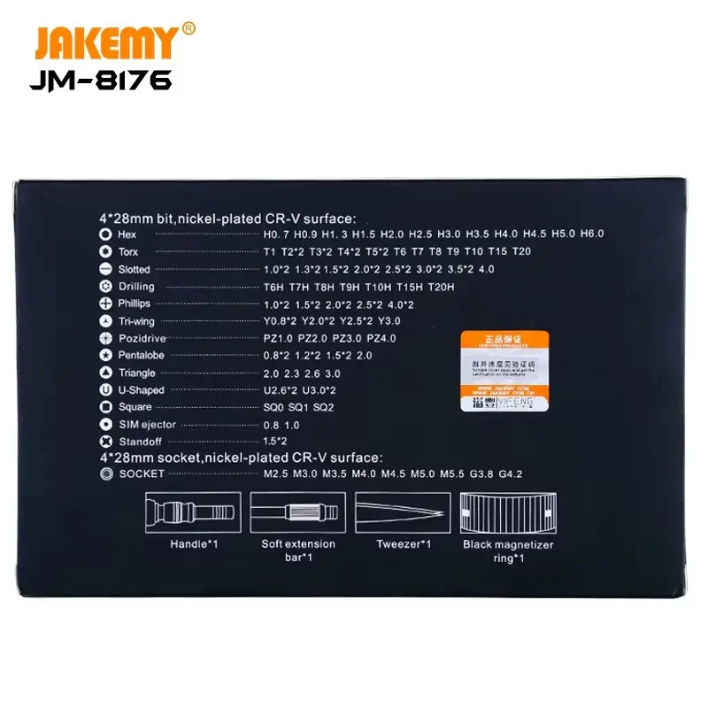JAKEMY JM-8176 106 in 1 Professional and Precision Screwdriver Set - للتقنيات الحديثة TT TAB متجر