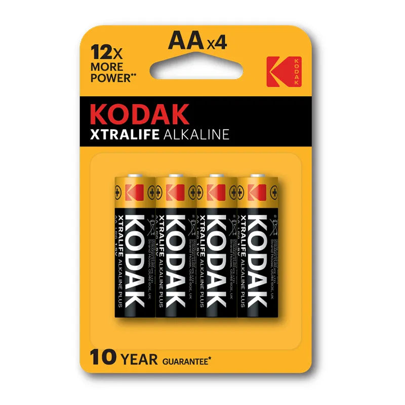Kodak XtraLife AA Alkaline Battery 4-Pack