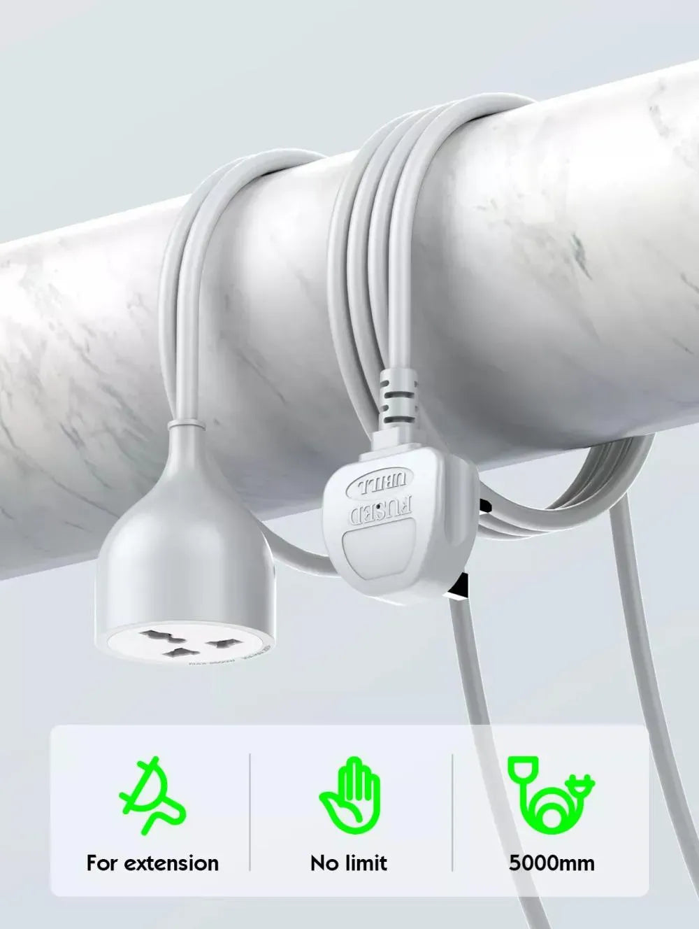 LDNIO SC1017 5m Universal Extension Power Socket with 1 AC Outlet - متجر TT Tab للتقنيات الحديثة