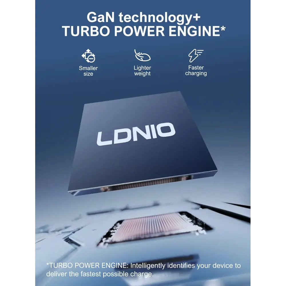 LDNIO SC1 45W GaN Desktop Power Strip with 2 Universal AC Outlets and USB-C & USB-A Charging - متجر TT Tab للتقنيات الحديثة