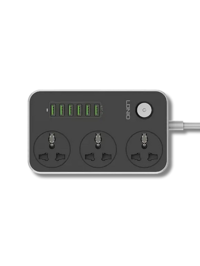 LDNIO SC3604 17W Power Strip with 3 Universal AC Outlets and 6 USB-A Charging Ports