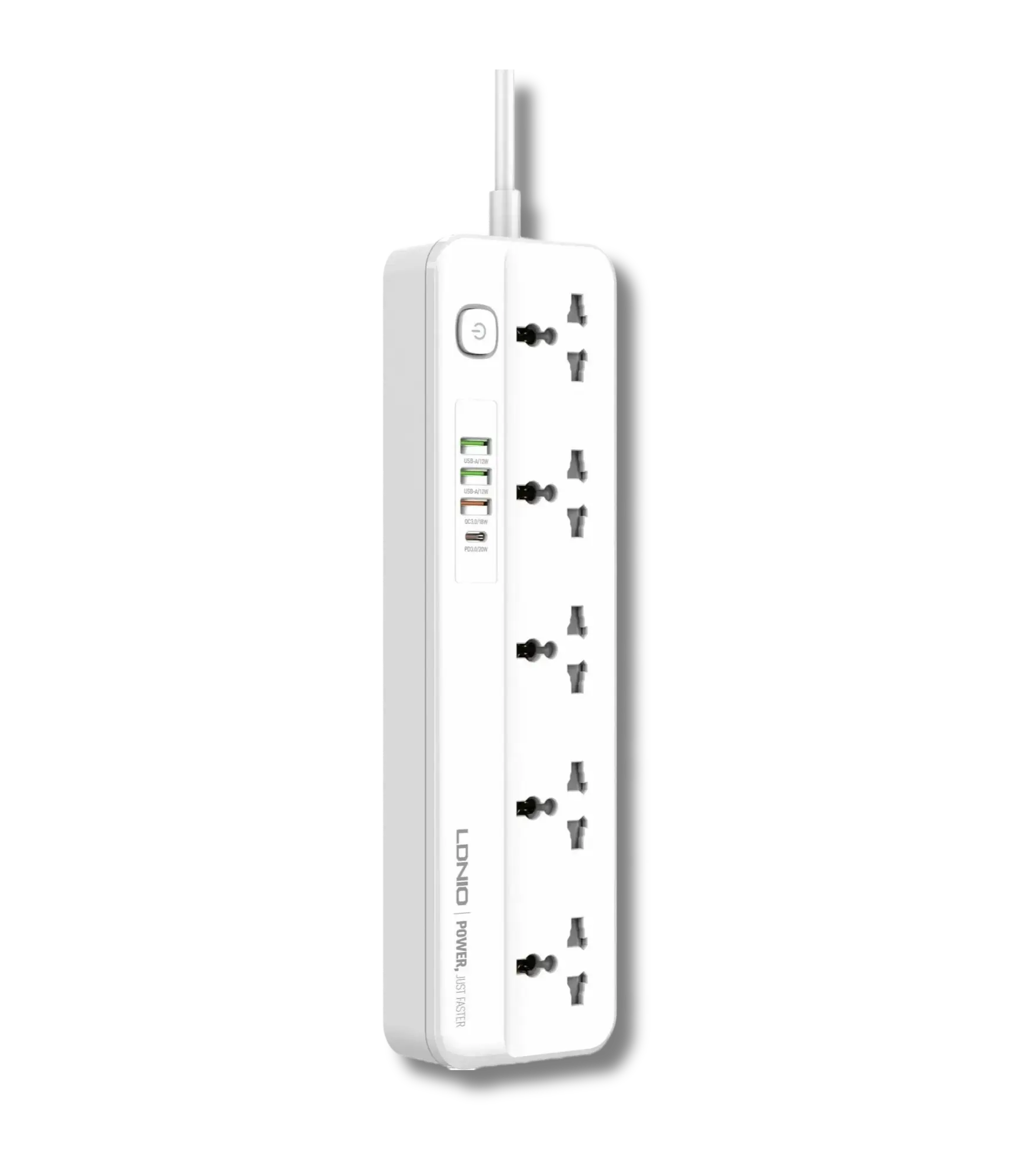 LDNIO SC5415 20W Power Strip with 5 Universal AC Outlets and 4 USB Charging Ports - متجر TT Tab للتقنيات الحديثة