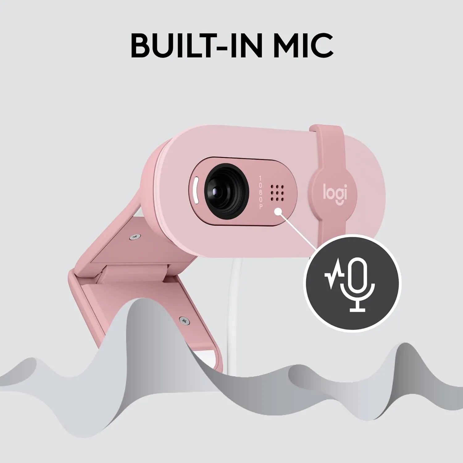 Logitech BRIO 100 Full HD 1080p Webcam with Auto-light Balance and Integrated Privacy Shutter - متجر TT Tab للتقنيات الحديثة