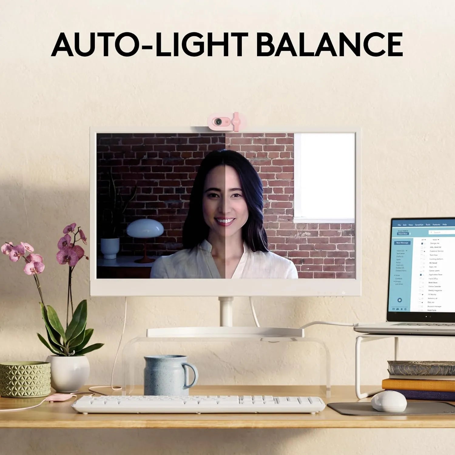 Logitech BRIO 100 Full HD 1080p Webcam with Auto-light Balance and Integrated Privacy Shutter - متجر TT Tab للتقنيات الحديثة