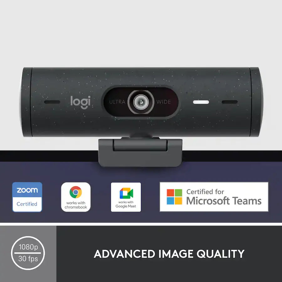 Logitech Brio 500 Full HD Webcam with Auto-Framing, HDR & Show Mode - متجر TT Tab للتقنيات الحديثة