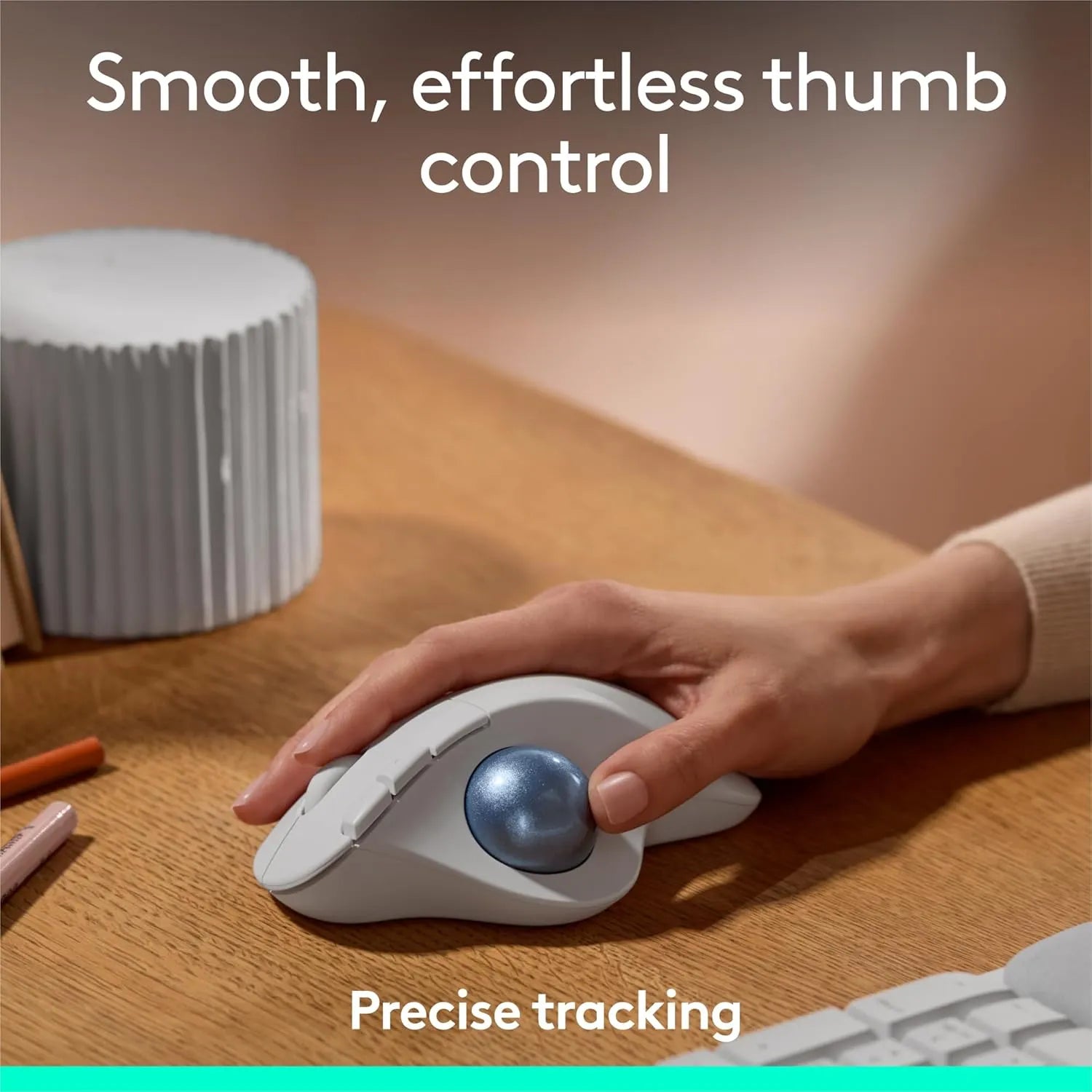 Logitech ERGO M575S Wireless and Bluetooth Mouse with Trackball