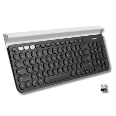 Logitech K780 Multi-Device Wireless and Bluetooth Keyboard with Device Cradle