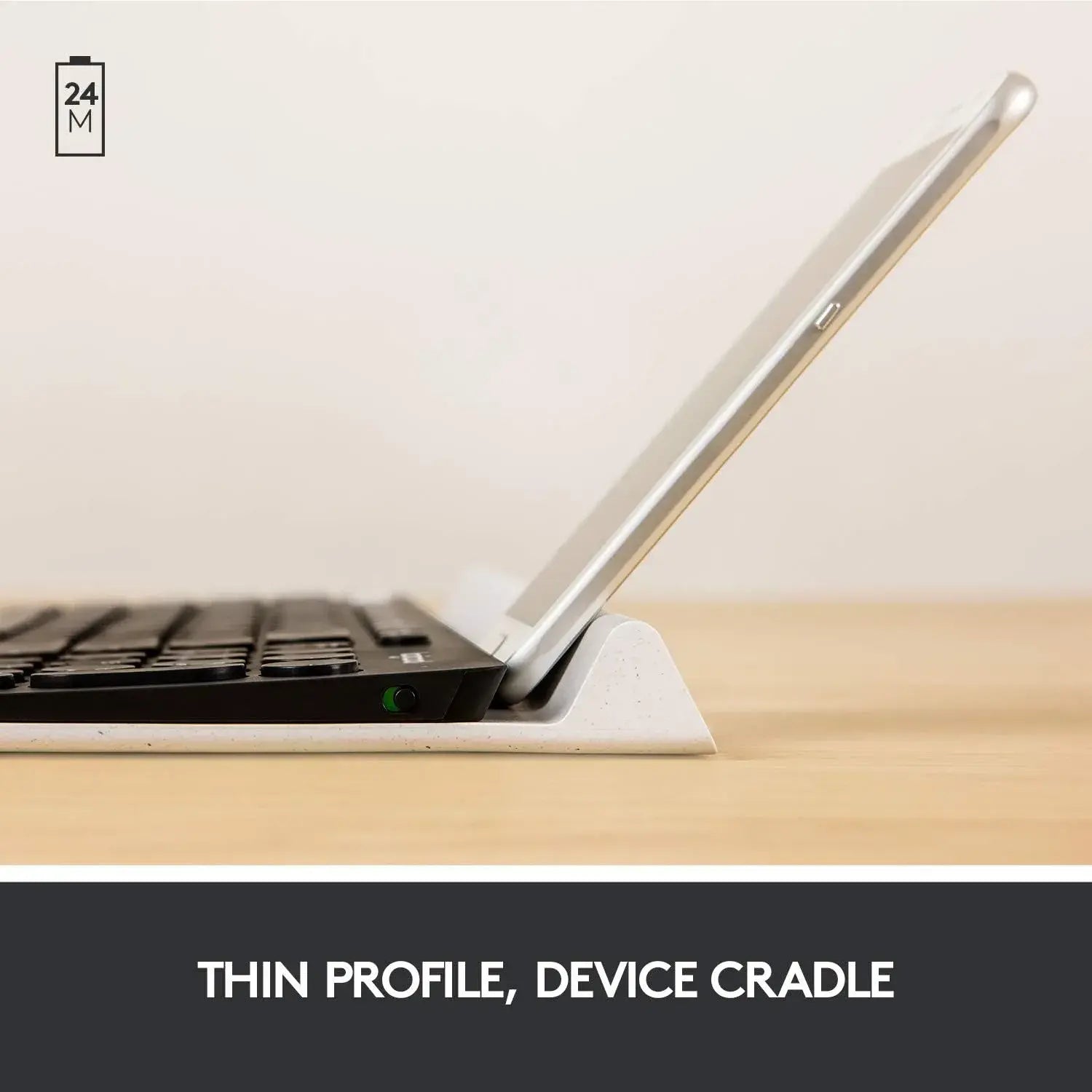 Logitech K780 Multi-Device Wireless and Bluetooth Keyboard with Device Cradle - متجر TT Tab للتقنيات الحديثة