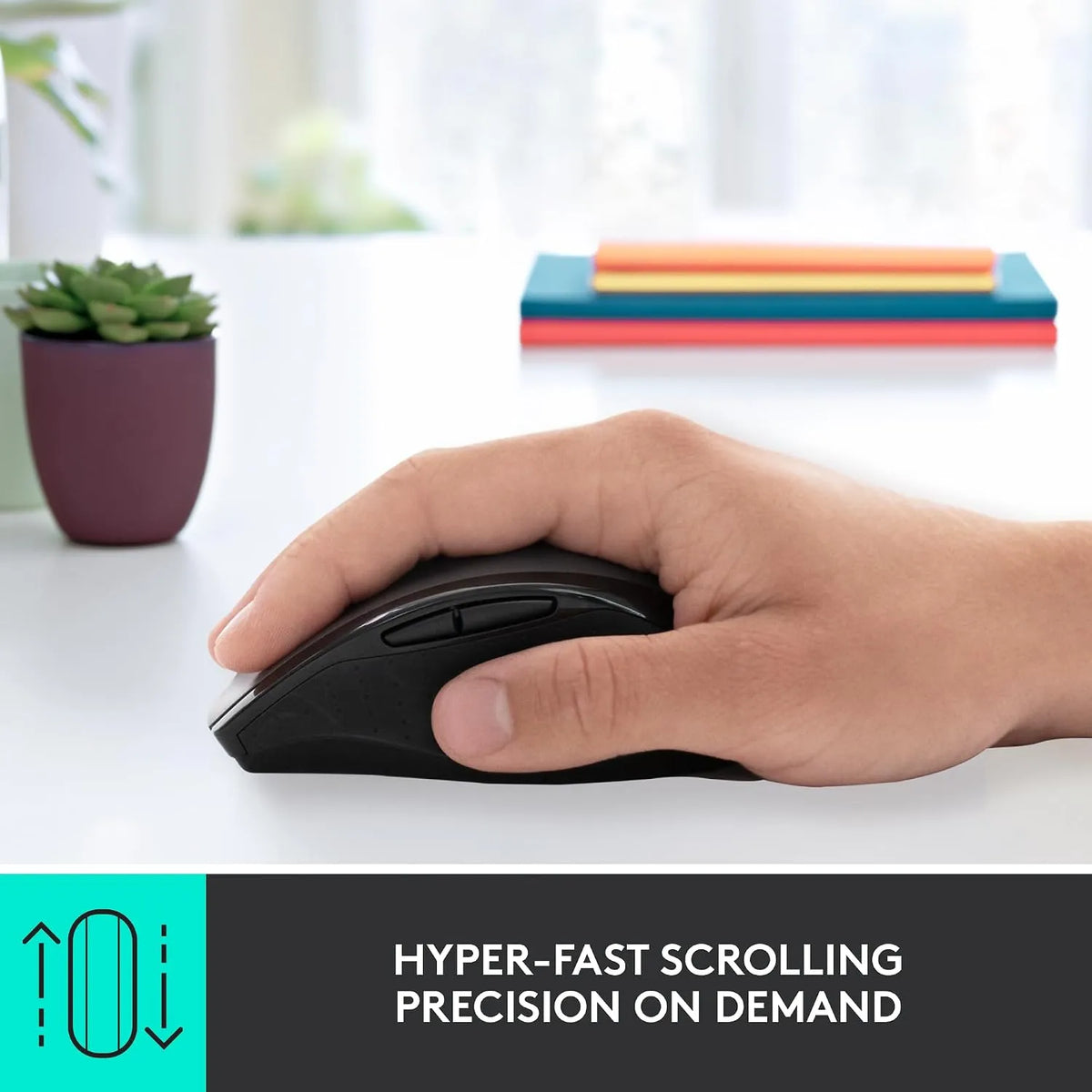 Logitech M705 Marathon Wireless Mouse with Hyper-Fast Scrolling & Tilt wheel - متجر TT Tab للتقنيات الحديثة