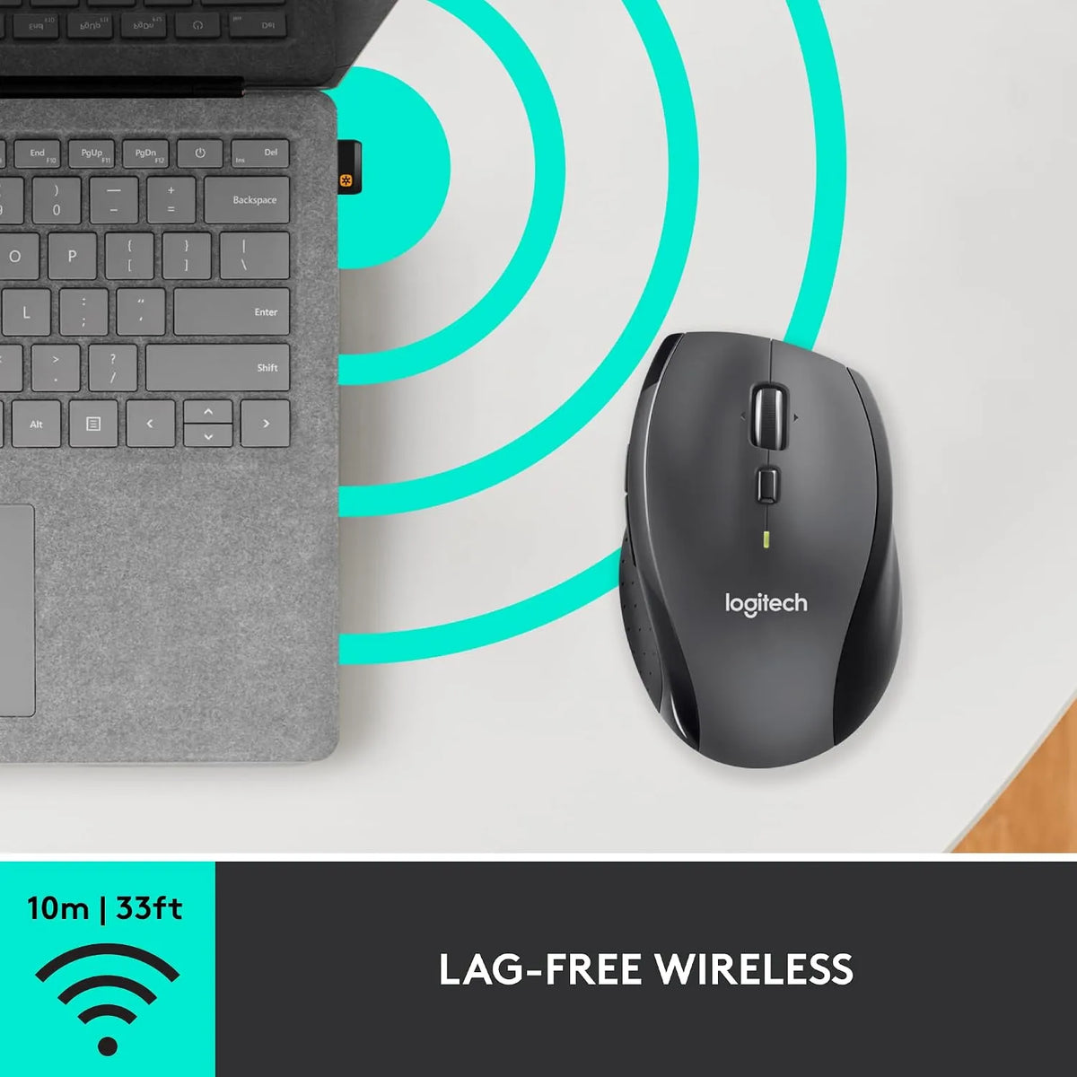 Logitech M705 Marathon Wireless Mouse with Hyper-Fast Scrolling & Tilt wheel - متجر TT Tab للتقنيات الحديثة