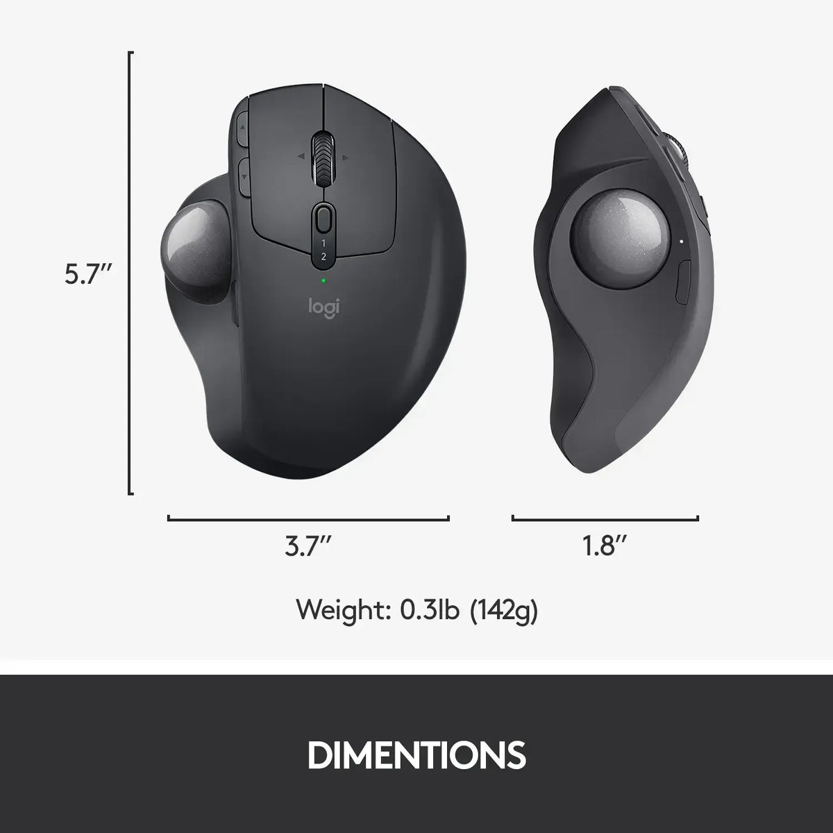 Logitech MX Ergo Plus Advanced Wireless Trackball with Extra Wedge - للتقنيات الحديثة TT TAB متجر