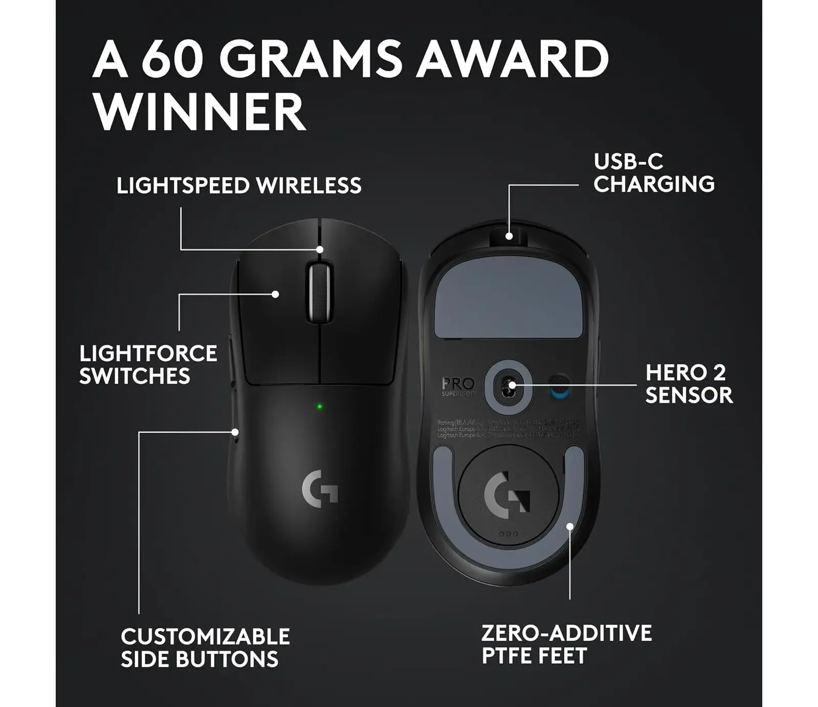 Logitech PRO X SUPERLIGHT 2 DEX Wireless Gaming Mouse - متجر TT Tab للتقنيات الحديثة