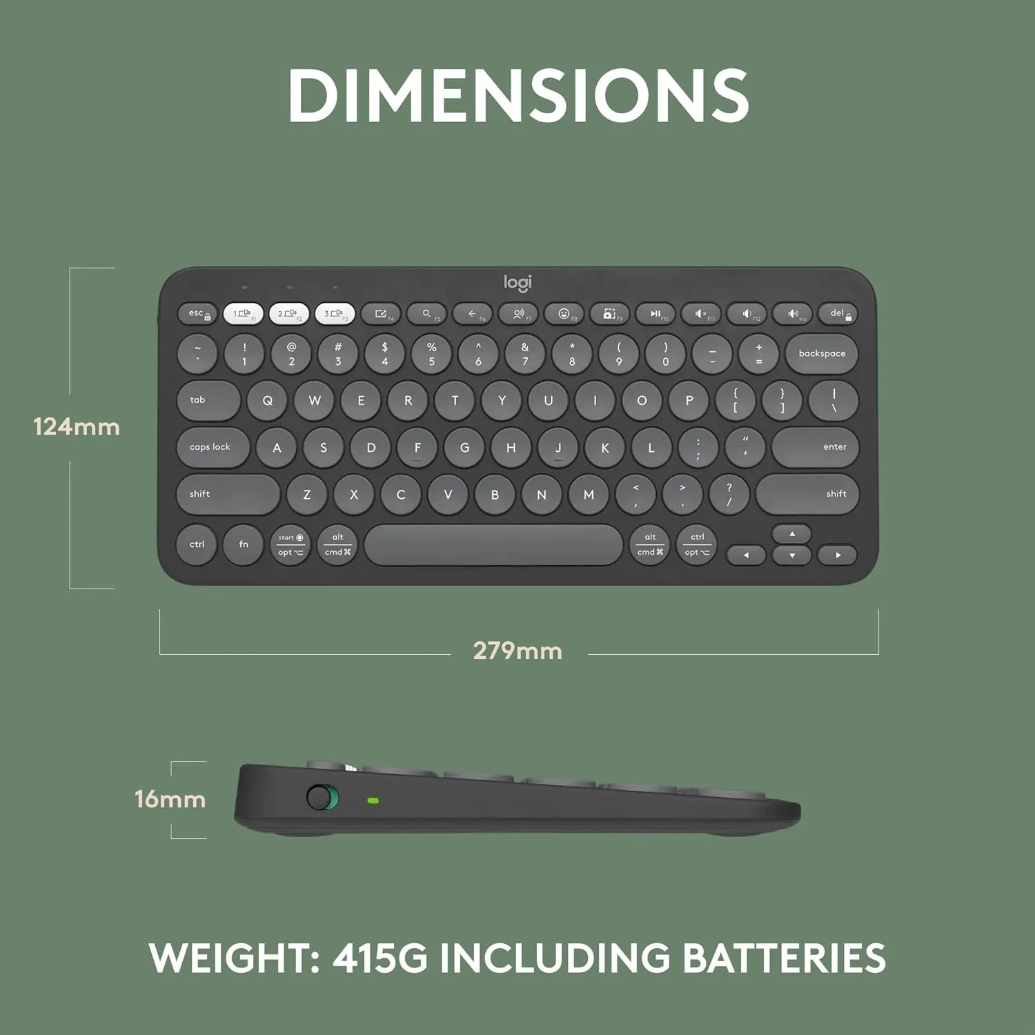 Logitech Pebble Keys 2 K380s Bluetooth Keyboard with customizable keys - للتقنيات الحديثة TT TAB متجر